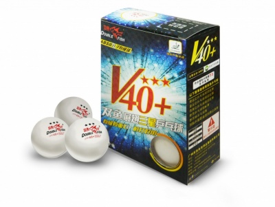 Мячики для тенниса Double Fish 3* 40+ Volant (6 шт)